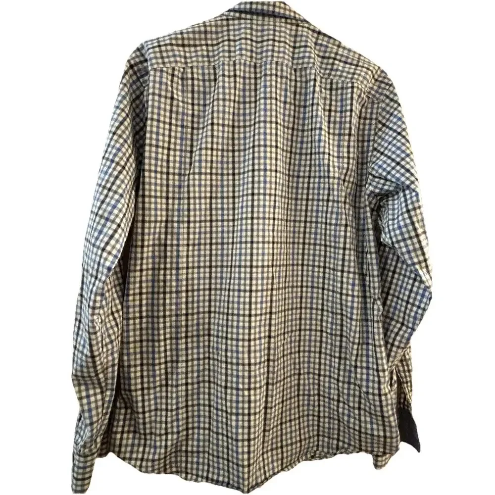 Banana Republic Men’s Button Up Blue Black White Medium Slim Fit Preppy 155